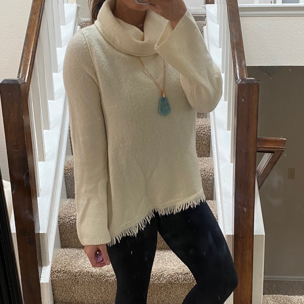 💎NWT💎Anthropologie Ivory Cowl neck sweater